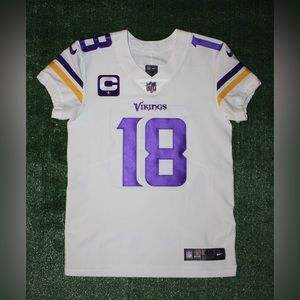 Authentic Justin Jefferson Minnesota Vikings White Nike Vapor Elite Jersey Sz 40